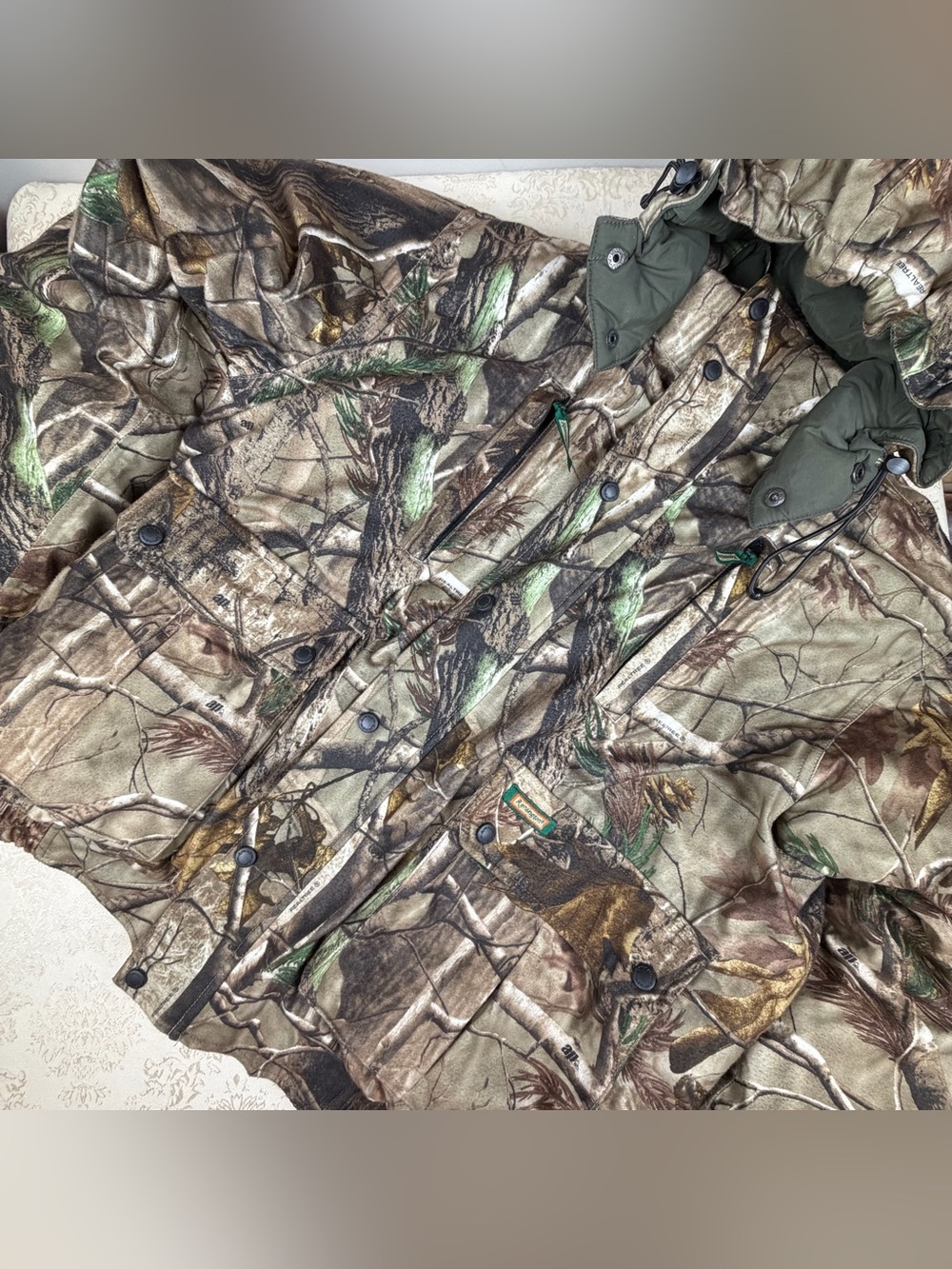 Remington Realtree Camo Down Puffer Jacket - XL, Reversible, Removable Hood